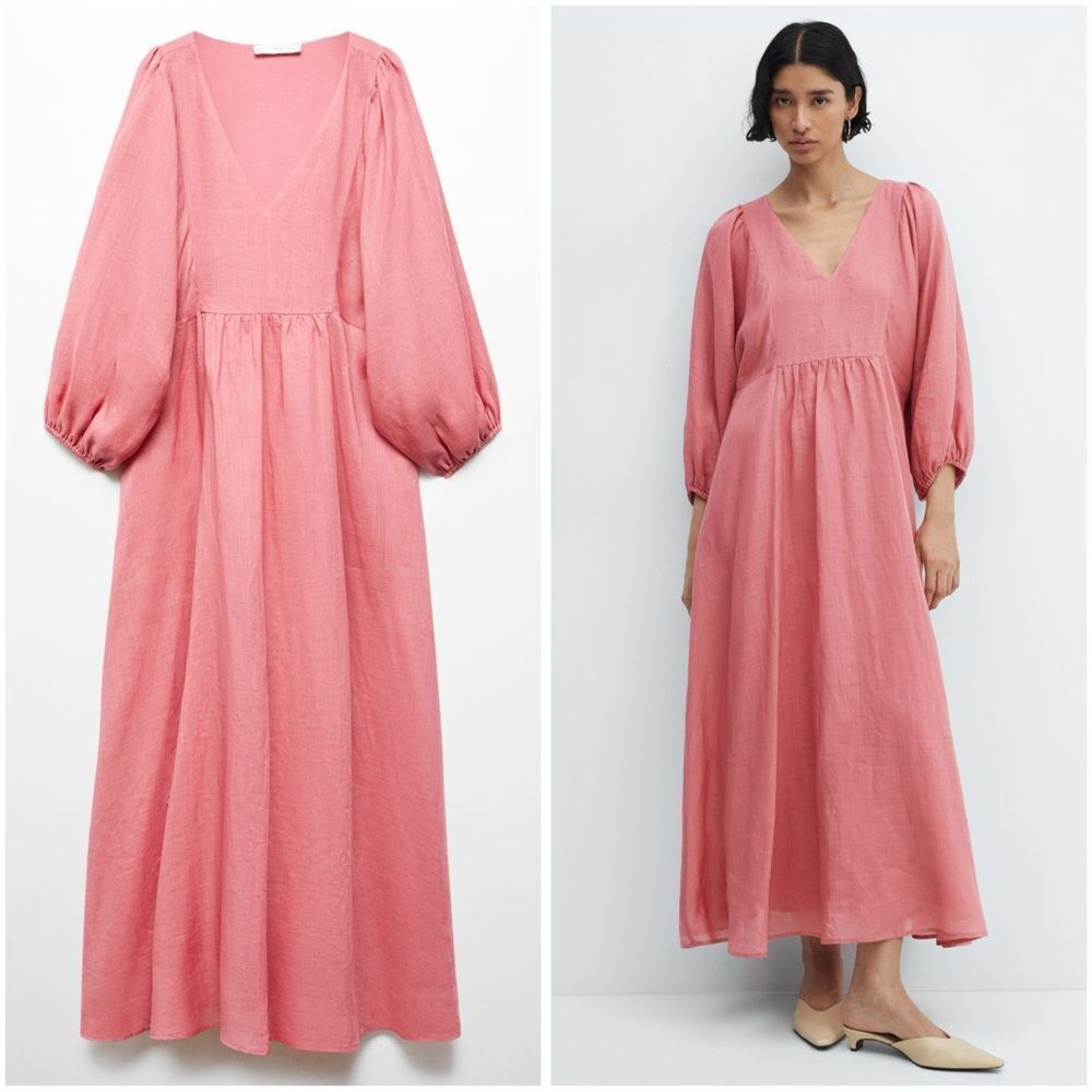 Mango Ramie Dress New Lined